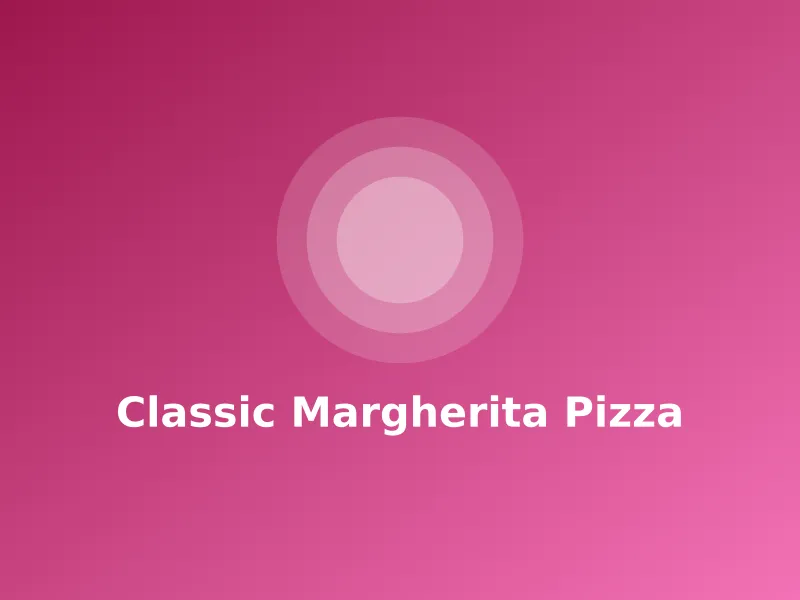 Classic Margherita Pizza