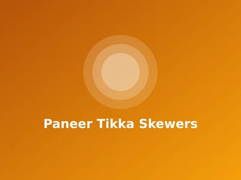 Paneer Tikka Skewers